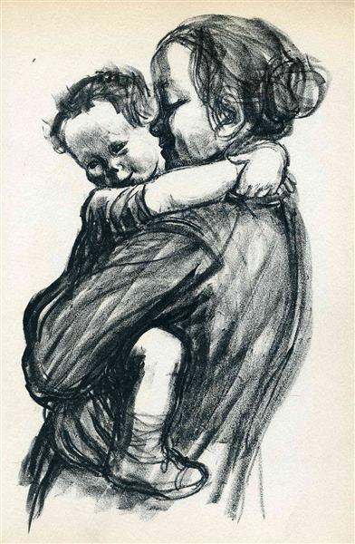 Kathe Kollwitz, "Mother with a child"